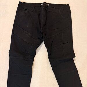 Black Cargo Patch Utility Jeans • Crysp Denim • Size 42